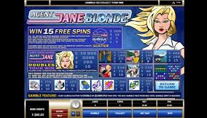 Agent Jane Blonde paytable