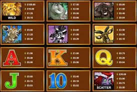 Mega Moolah paytable