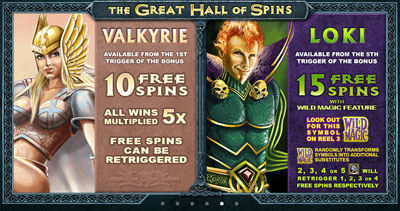 Thunderstruck II free spins 1