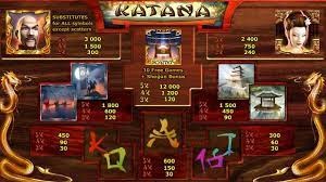 Katana Paytable