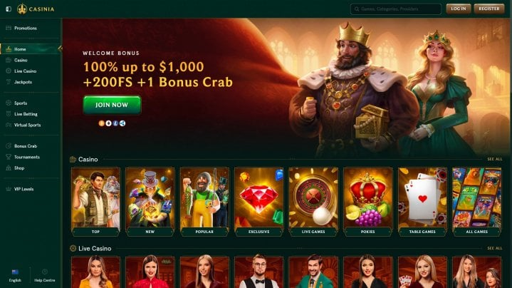 Casania Casino Screenshot